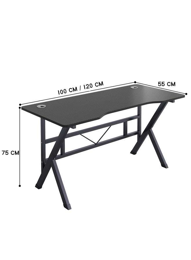 Gaming Table,Small Gaming Desk,Ergonomic PC Computer Desk,Computer Table with Carbon Fibre Surface, Kids Desk,Writing Study Desk or Home Office Desks,Ideal for Students and Gamers